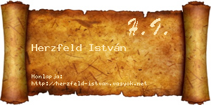 Herzfeld István névjegykártya