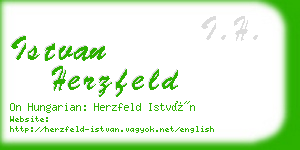 istvan herzfeld business card